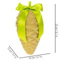 Prívesky z umelých šišiek s darčekovou stuhou a mašľou, 23 cm, 3 kusy | Floristik24.sk