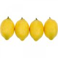 Floristik24 Umelé ovocie, citrón, ozdobné ovocie L8,5cm Ø5cm 4ks