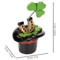 Talizman pre šťastie ďatelina a chrobák v cylindri, 7 cm, 3 kusy | Floristik24.sk