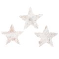 Floristik24 Brezové hviezdy mini 2cm - 2,5cm bielené 150 ks