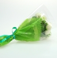 Floristik24 Taška na kvety jutová zelená d40cm š30cm - 12cm 50b