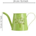 Dekoratívna kovová krhlica, dizajn púpavy, zelená, výška 12 cm, 2 kusy, dekoratívna váza, shabby chic | Floristik24.sk