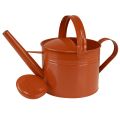 Kovová dekoratívna krhlica vo vidieckom štýle, oranžovo-hnedá, 26 cm, 5 l - Všestranné použitie ako kvetináč a dekoračná nádoba | Floristik24.sk