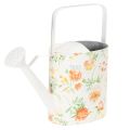 Floristik24 Vintage dekoratívna kovová krhlica s motívom ruže, letná záhradná dekorácia, nostalgická kvetináča, V 31,5 cm