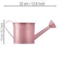 Dekoratívna krhlica, ružový kovový kvetináč, Ø13,5 cm V12,5 cm | Floristik24.sk