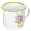 Floristik24 Dekoratívny hrnček/kvetináč, smaltovaný, Ø11,5 cm V10 cm