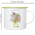 Dekoratívny hrnček/kvetináč, smaltovaný, Ø11,5 cm V10 cm | Floristik24.sk