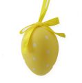 Floristik24 Ozdobné veľkonočné vajíčka žlté, biely zadok. 6,5 cm 12ks