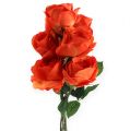 Floristik24 Deko ruže oranžové 32cm 6ks