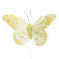 Floristik24 Deko motýle na drôte 10cm 12ks