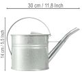 Vintage dekoratívna krhlica, kovová, strieborná, kvetináč s objemom 1,25 l | Floristik24.sk