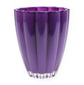Floristik24 Sklenená váza &quot;Bloom&quot; fialová Ø14cm V17cm