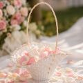 Svadobný kvetinový košík pre dievčatá 24 cm x 17 cm | Floristik24.sk