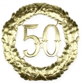 Floristik24 Jubilejné číslo 50 v zlate Ø40cm
