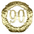 Floristik24 Jubilejné číslo 90 v zlate Ø40cm