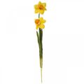Floristik24 Umelé narcisy Hodvábne kvety žlté 2 kvety 61cm