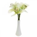 Floristik24 Umelé orchidey umelé kvety vo váze biela/zelená 28cm
