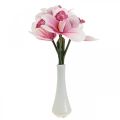 Floristik24 Umelé orchidey umelé kvety vo váze biela/ružová 28cm