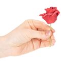Umelý kvet červenej ruže so stonkou, 5 cm, 100 kusov | Floristik24.sk