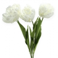 Floristik24 Deco tulipány biele 73cm 3ks