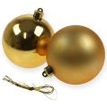 Floristik24 Vianočná guľa zlatá 10cm 4ks