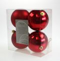Floristik24 Vianočná guľa červená 10cm 4ks