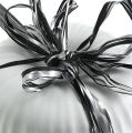 Floristik24 Rafiová stuha čierna strieborná darčeková stuha dekoračná stuha 200m