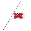 Floristik24 Motýľ na palici 8 cm ružový