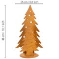 Vianočný lampión na stromček, kovová dekorácia v rustikálnom prevedení, V46cm Š25,5cm | Floristik24.sk
